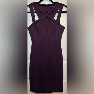 GUESS Strappy Sleeveless Sheath Dress- Plum/ Size 4